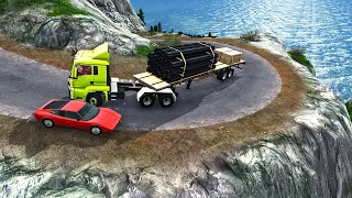 Trucks vs Cliff Roads – BeamNG.Drive #9