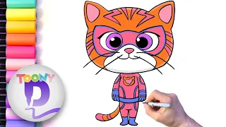 How to Draw Ginny | Super Kitties