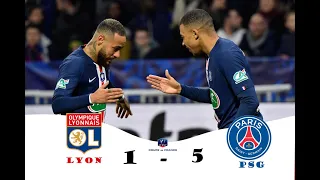 Lyon vs PSG 1-5 Highlights & Goals