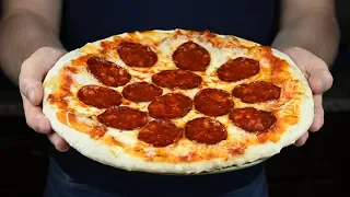 ПИЦЦА ПЕППЕРОНИ на ТОНКОМ ТЕСТЕ как в пиццерии How to made Pizza Pepperoni