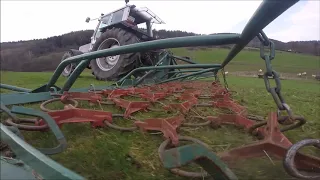 [gopro]Frühjahrserwachen, Wiese abschleppen, Mulchen, Kalken, Miststreuen