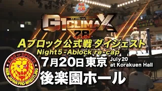 G1 CLIMAX 28 Night5 - A Block re-cap (July 20 at Korakuen Hall)