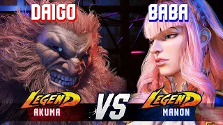 SF6 ▰ DAIGO (Akuma) vs BABAAAAA (Manon) ▰ High Level Gameplay