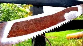 Making a Machete from an Old Rusty Saw