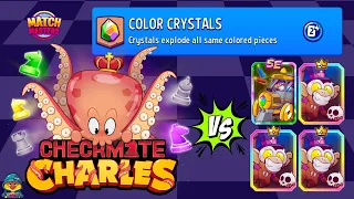 DIAMOND CHECKMATE CHARLES ATTACK on PREMIUM BOOSTERS | Match Masters Color Crystals + Super Sprint