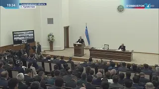 Президент Республики Узбекистан Шавкат Мирзиёев прибыл в Сырдарьинскую область