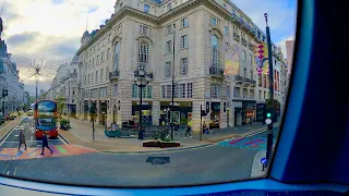 London 🇬🇧 bus ride| ⛲️ Piccadilly Circus (November 2021) [4K]