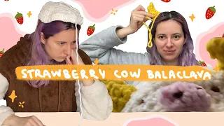 ✨STRAWBERRY COW BALACLAVA✨