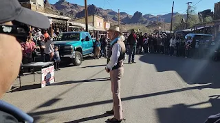 Oatman Outlaws wild west show, in Oatman, AZ. (Route 66)