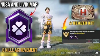 How To Complete ( Free Chicken Dinner ) Achievement In NUSA & Livik Map | Get Pacifist title | PUBGM