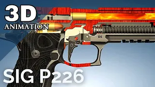 3D Animation: How a Pistol works (SIG Sauer P226)