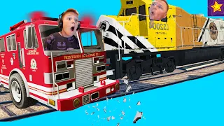How to STOP A TRAIN with Fire TRUCKS in GTA 5