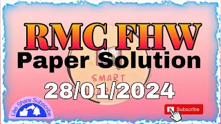 RMC FHW PAPER SOLUTION 2024