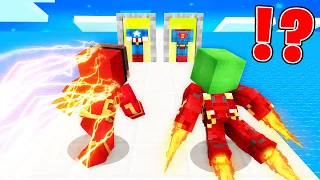 JJ and Mikey Superhero Giant Rush Game - Maizen Minecraft Animation