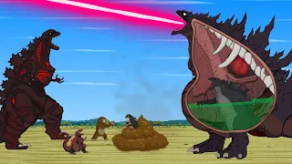 Rescue SHIN GODZILLA EARTH From GODZILLA & KONG: The Battle Against Digestive System - FUNNY CARTOON