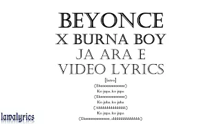 BEYONCE FT BURNA BOY - JA ARA E LYRICS