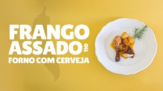 Frango Assado no Forno com Cerveja