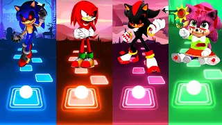 Sonic Exe vs Knuckles Exe vs Shadow Exe vs Baby Amy Exe | Tiles Hop EDM Rush