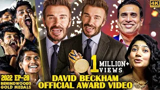 David Beckham cutely speaks in Tamil😍Apologizes to his Fans😱So Emotional!💖1st Ever Award from India🤩