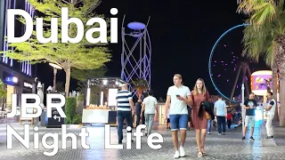 Dubai [4K] Night Life, Amazing JBR, Dubai Marina Night Walking Tour 🇦🇪