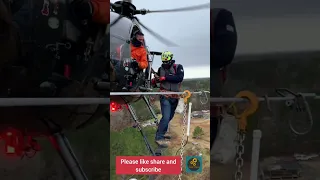 Fixing high voltage line using helicopter 🔥🔥🔥#helicopterfix #chopperfix