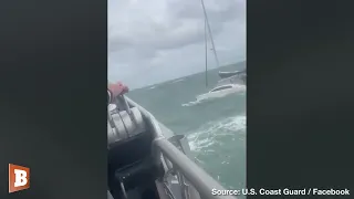 ABANDON SHIP: Coast Guard Rescues People Off Boat Caught In Ian's Wind, Waves