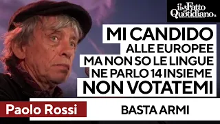 Basta armi, Paolo Rossi all'evento di Santoro: "Mi candido, ma non so le lingue, non votatemi"