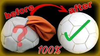 How to remove football puncture/ how to fix football puncture