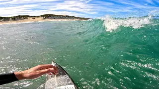 POV SURFING THE FIRST SWELL OF THE YEAR