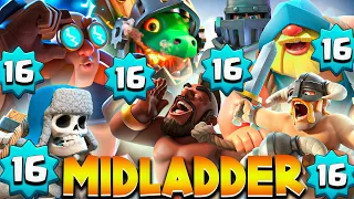 HOW TO DESTROY OVERLEVED NOOBS on MID LADDER!🏆 - Clash Royale