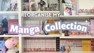 reorganise my manga collection🍑 | 800+ volumes [shelving asmr]