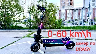 Замер динамики разгона Syссyba Pantera 0-60 kmh по dragy