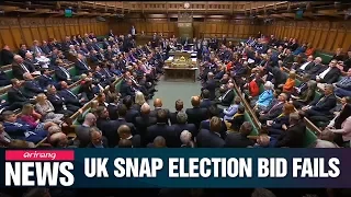UK House of Commons rejects PM Johnson's second bid for snap election