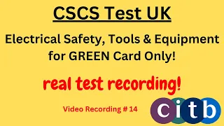 CSCS Card UK | CSCS Test 2024 | CSCS Test for Green Card | #cscscard | #14 #electrical #safetyfirst