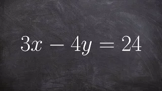 Graph a linear equation by first rewriting it from standard form to slope intercept form