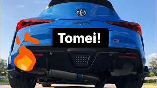 SINGLE EXIT TOMEI EXHAUST on MK5 Supra! Sounds INSANE!