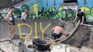 Our DIY concrete skateboard pool project