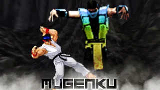 Ryu Burn vs Chameleon. Street Fighter vs Mortal Kombat MUGEN