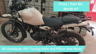 RE Himalayan 450 | Touring Seats | Rider & Pillion Mods | Price Part No. | Is it Wort It?