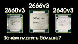 Сравнительный тест Xeon 2666v3, 2660v3 и 2640v3.