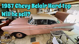 Trying to buy 1957 Chevy Belair Hard Top sitting in Garage since 70s! Will he sell??