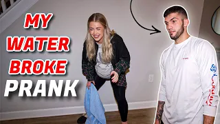 MY WATER BROKE PRANK ON HUSBAND!!! **BEST REACTION**