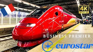 [Eurostar TGV] Top class / 300km/h from Brussels to Paris (December 2023) 4k Ultra HD 60fps