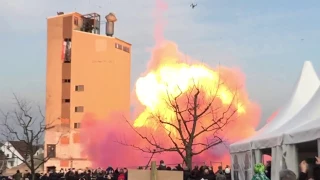 Sprengung BayWa Turm Ludwigsburg am 11.02.2017