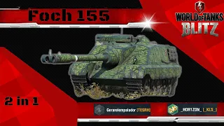 Foch 155: 14k Damage (2 replays) - WOT BLITZ -