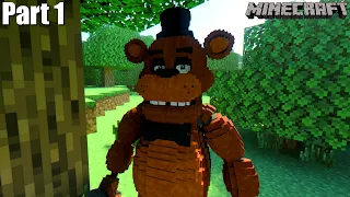 Minecraft Bedrock FNAF Survival | Freddy Fazbear HACKED Into My Minecraft World! [Part 1]