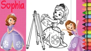 Princess Sofia Is Painting|coloring princess Sofia/coloring page/coloring book/🎨🖌️