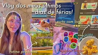 Vlog dos meus últimos dias de férias| Rotina produtiva nas férias +surto com livro, treino, phone