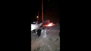 В Луганске произошел мощный взрыв. горел газопровод