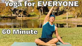 60 Min Full Body Yoga Class for EVERYONE - 1 Hour Flexibility Yoga - Sean Vigue